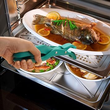 2 Pack Anti-Scald Bowl Holder Clip for Kitchen - Heat Resistant Silicone Gripper for Hot Bowls & Dishes, Non-Slip Microwave Air Fryer Tongs