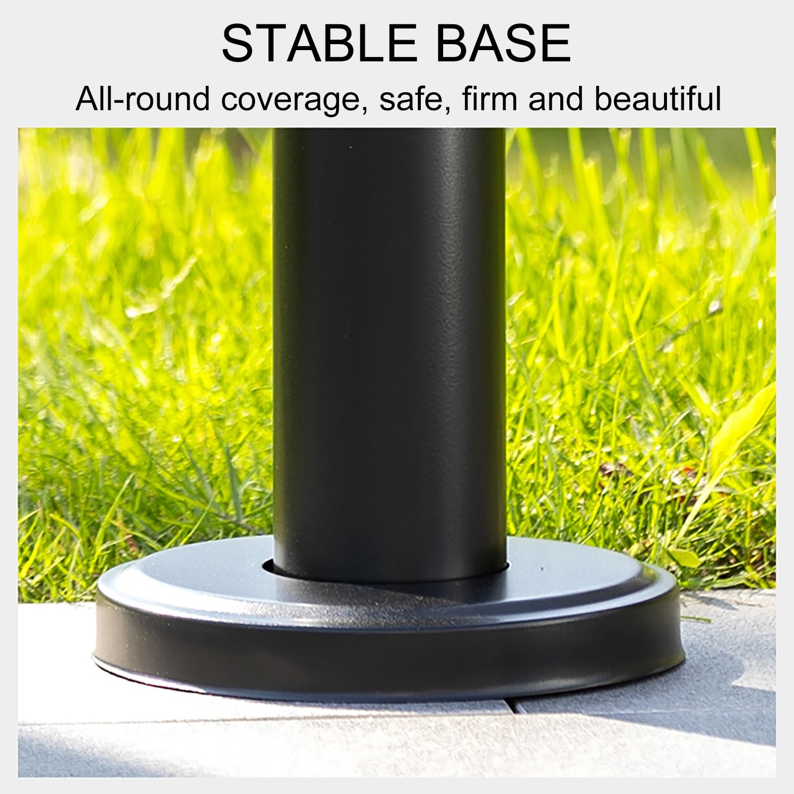 Colonna d'acqua in acciaio inox 304 resistente al gelo, doppia presa per irrigazione e lavaggio da giardino, design nero slish, 2,95 cm
