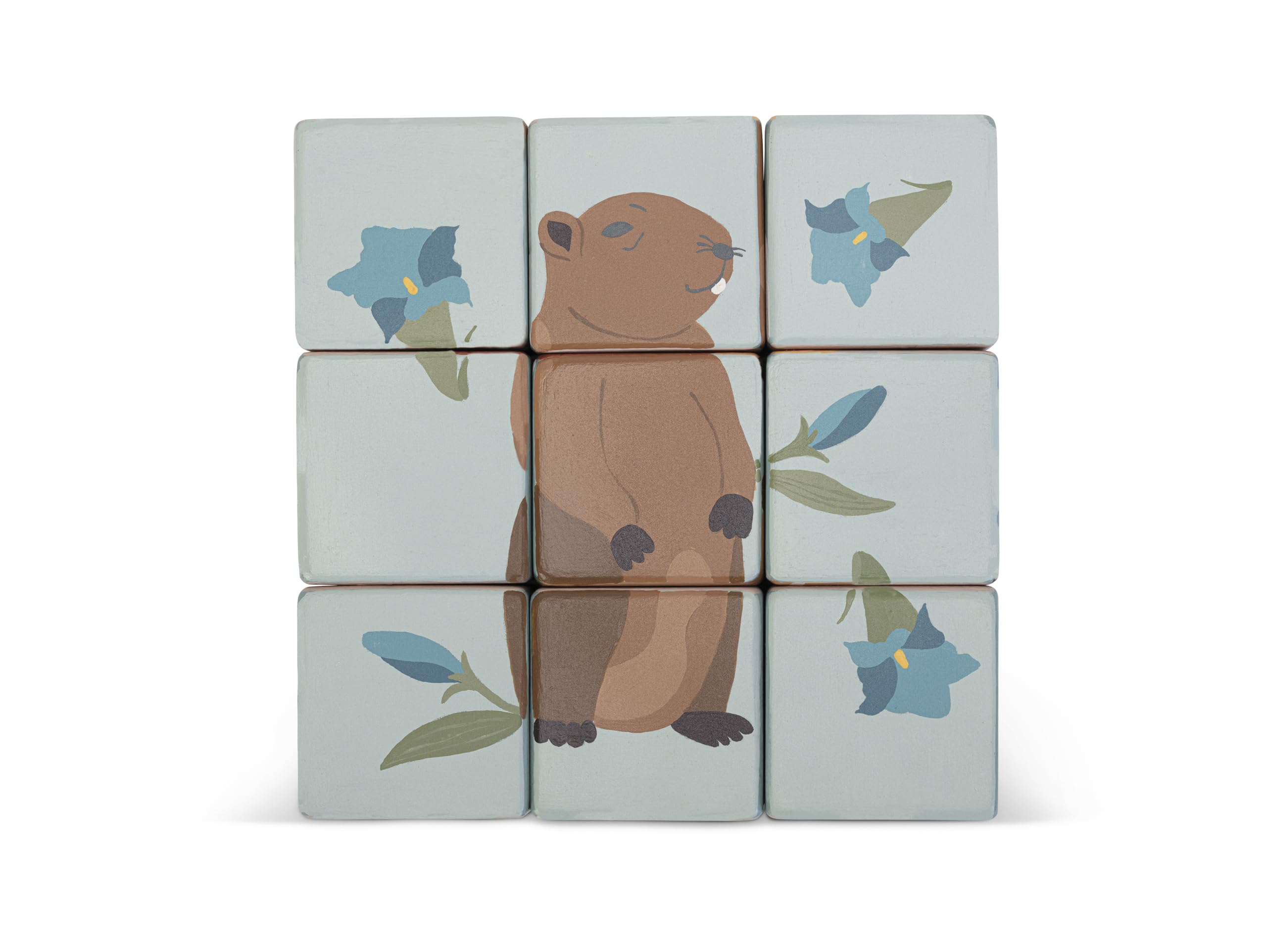 Sevi Puzzle Animaux des Dolomites Jeux et constructions en Bois pour Les Enfants à partir de Deux Ans | 19x6x19cm Nature | modèle 87857, Rose Rouge & 3XL