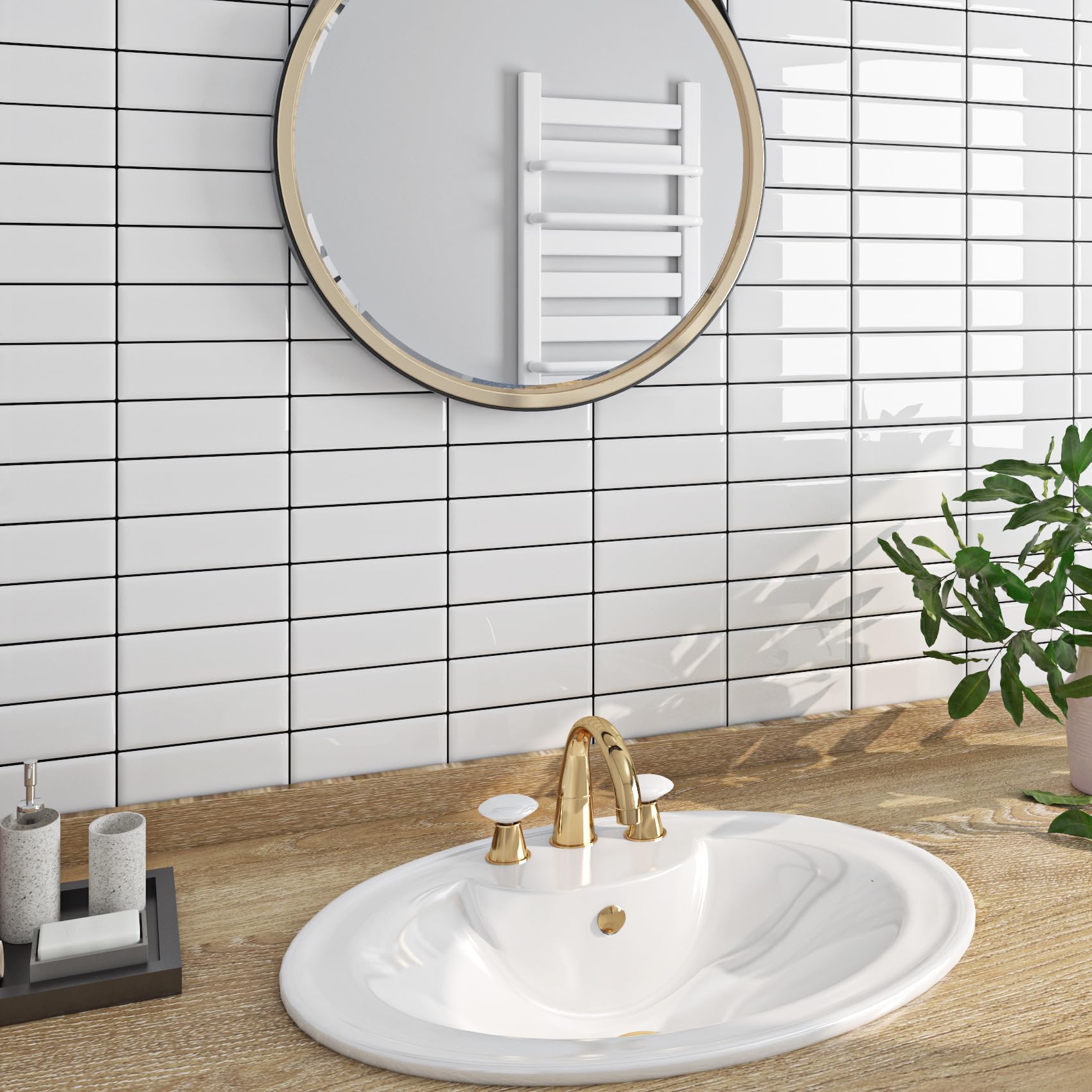 FunStick 15 Pezzi Carta Adesiva per Piastrelle Cucina Bianca Adesivi per Piastrelle 3D Bagno Paraschizzi Adesivo Bianco Lavabile 30x30CM Mattonelle Adesive Bagno per Muro 3D Rivestimento Cucina Bianco