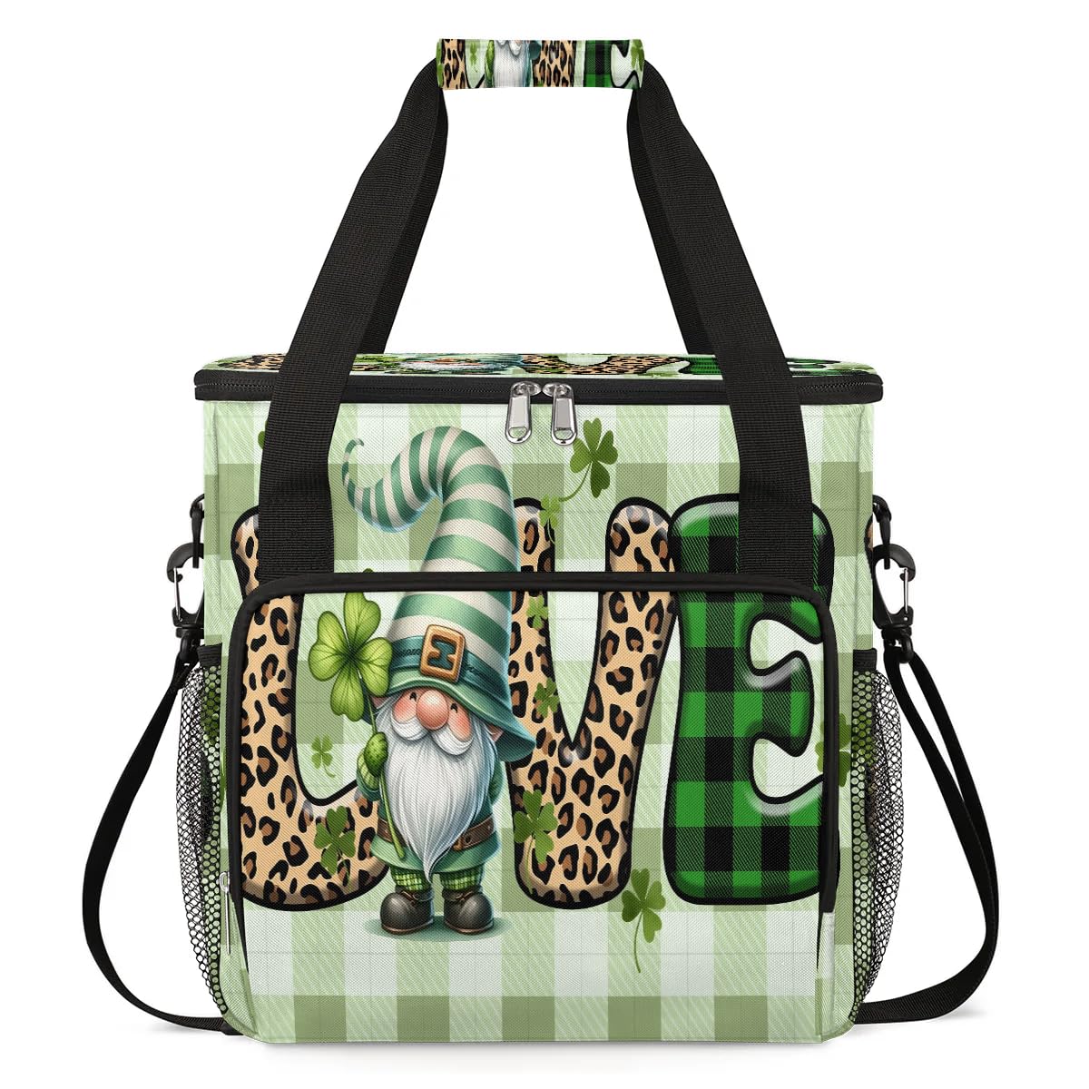 Coffee Maker Carring Bag Dwarf St. Patrick's Day Travel Carrying Storage Tote Bag Compatible with Keurig K-Mini or K-Mini Plus Portable Single Serve Coffee Brewer Case with Pockets for K-cup Pods