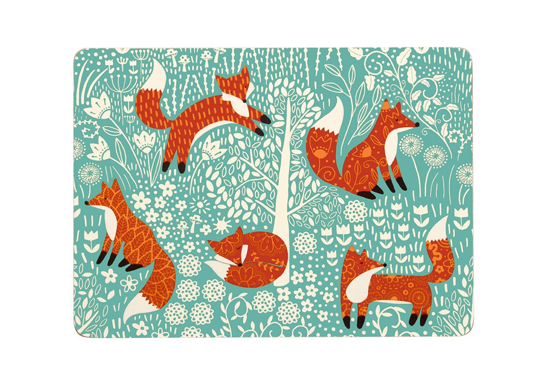 Ulster Weavers Multi-Colour Foraging Fox Placemat Pk4