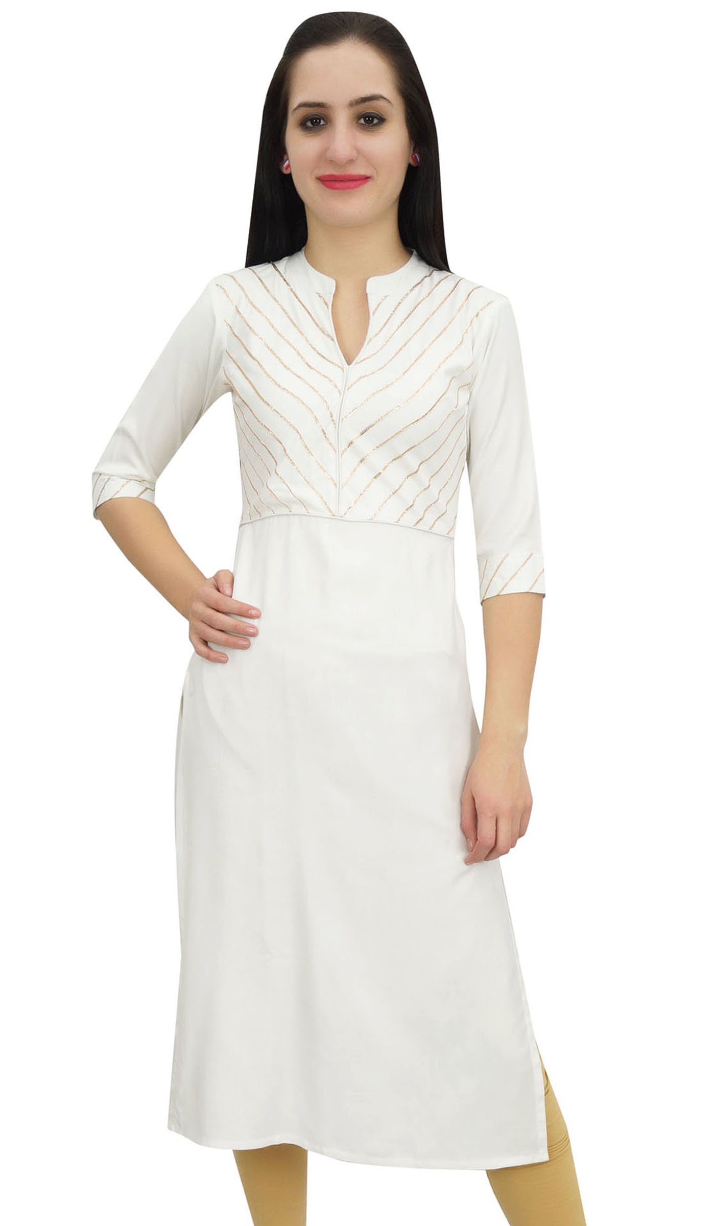 BimbaWomen's Designer Tunic Kurta Kurti Indian Ethnic Party Wear