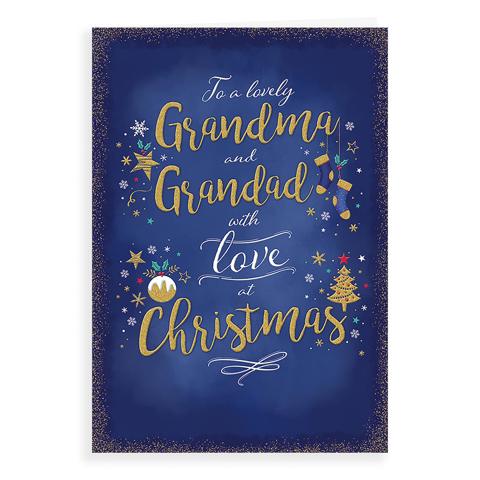Christmas Card, To A Lovely Gran & Grandad - 9 X 6 Inches - Piccadilly Greetings