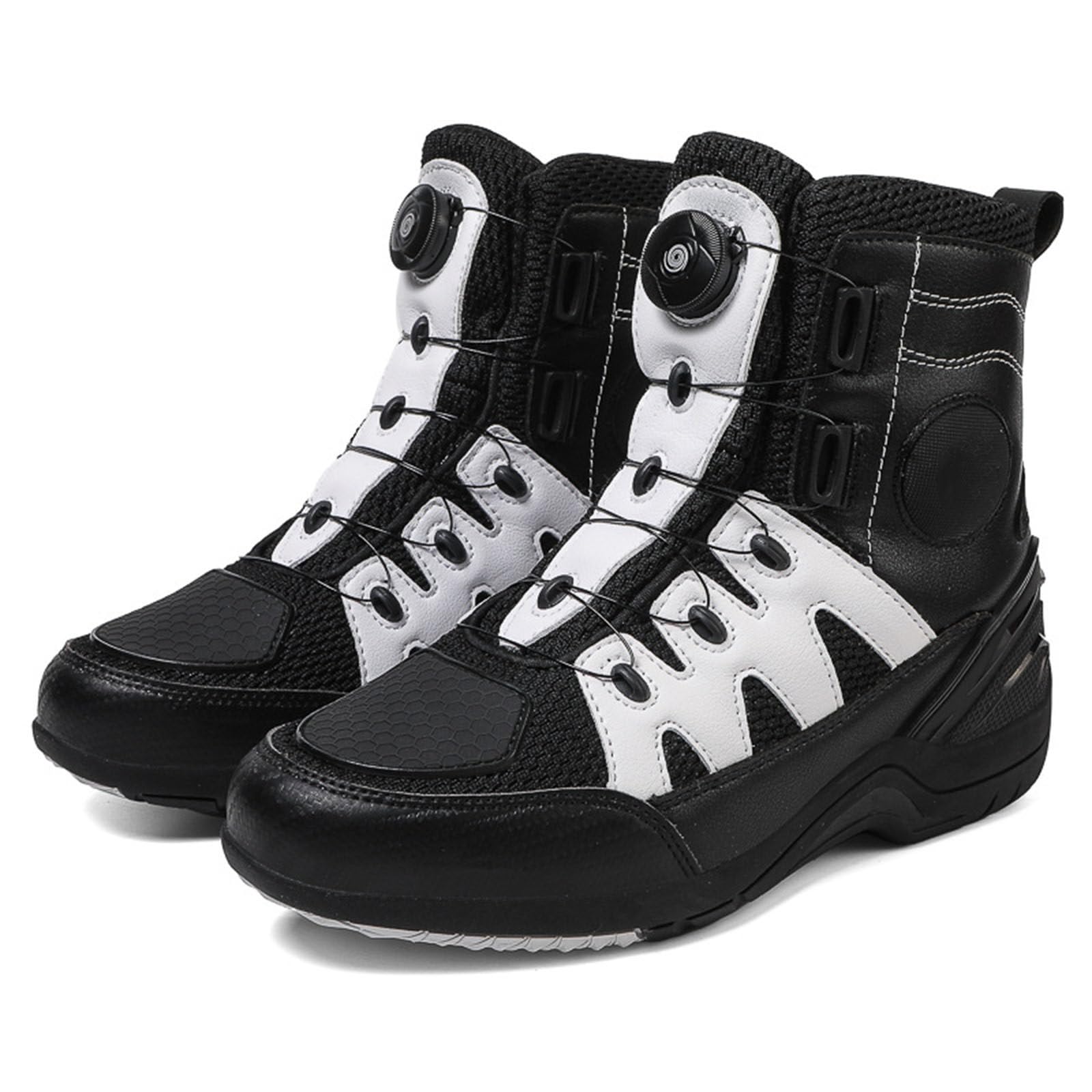 Bottes de moto étanches en cuir anti-dérapantes pour motard en ville
