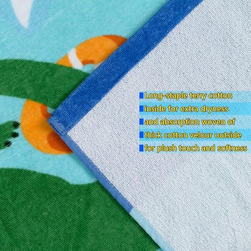 Miniatura 149 de Toallas de baño para niños, toalla para niños con capucha para playa, baño, piscina, toallas de natación de 30 x 50 pulgadas, tamaño grande, ultra