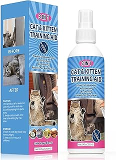 Cat Deterrent Spray, Cat Repellent Spray Suit for Indoor & Outdoor, Anti Cat Scratching Deterrent Spray, Used to Prevent Cats from Scratching Plants & Furniture, Safe for Children & Plant 250ML