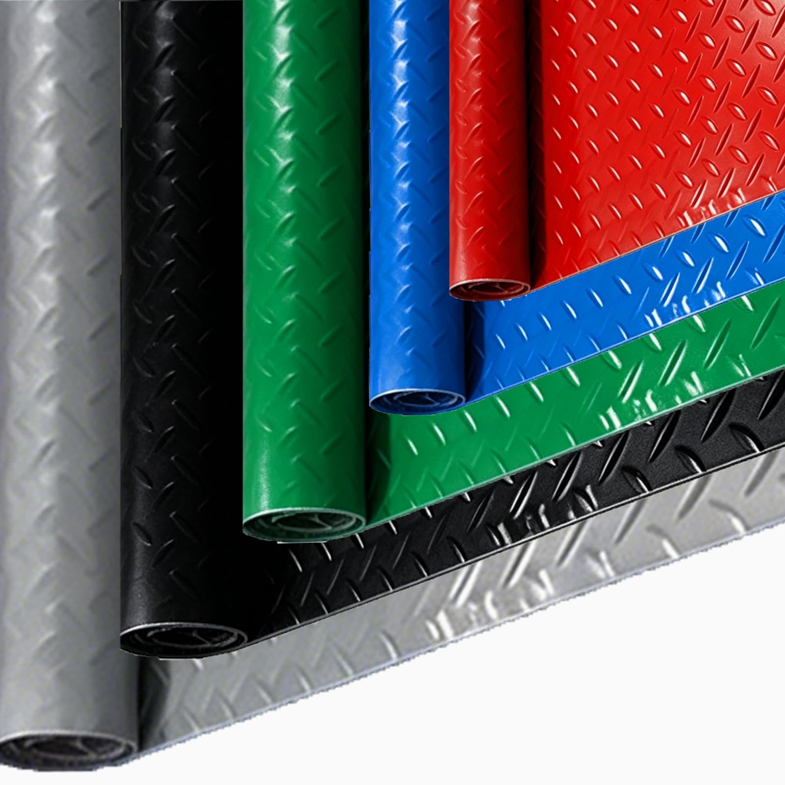 Rollos De Caucho For Pisos, 1x1m,1x3m,1.2x3m,1.3x5m,1.5x6m, Tapete De Estacionamiento Resistente De Grado Comercial, Fácil Deslizamiento, For Remolque De(Grey,1.5x3m/4.9x9.8ft)