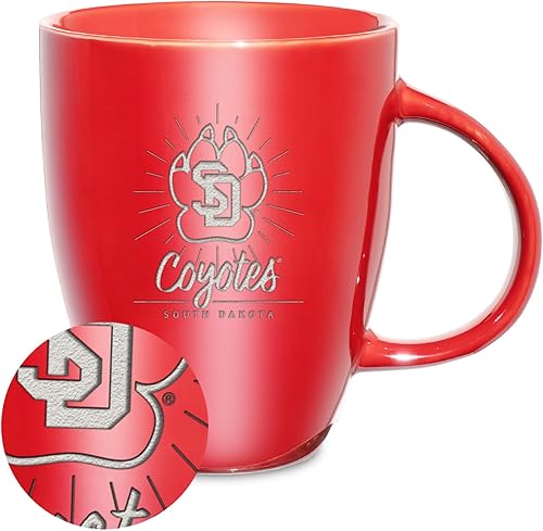 Vista 301 de Rico Industries NCAA - Taza de cerámica con grabado láser, 18 onzas, café y té
