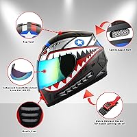 Vista 2 de WOW Casco completo para motocicleta, Bicicleta BMX MX para niños, S