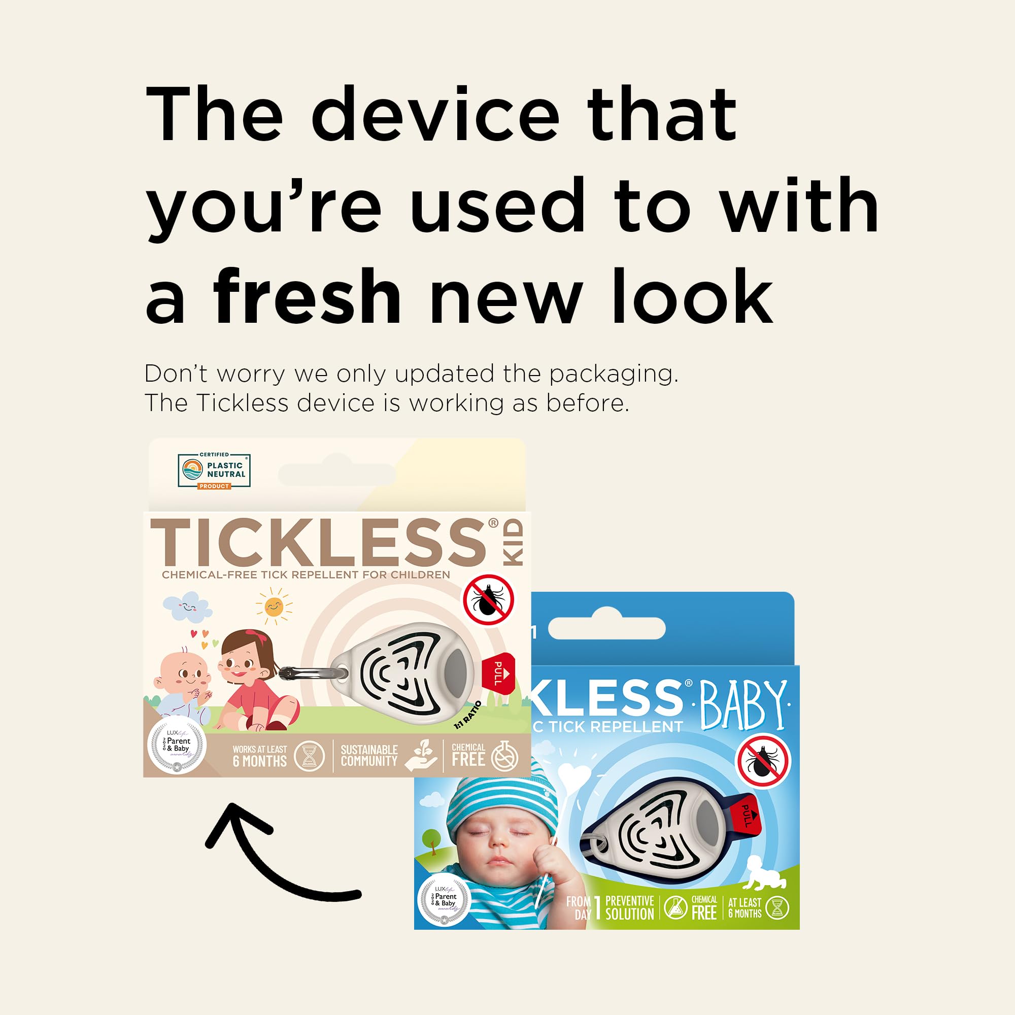 Tickless Baby Répulsif anti-tiques à ultrasons pour bébés et enfants - Rose