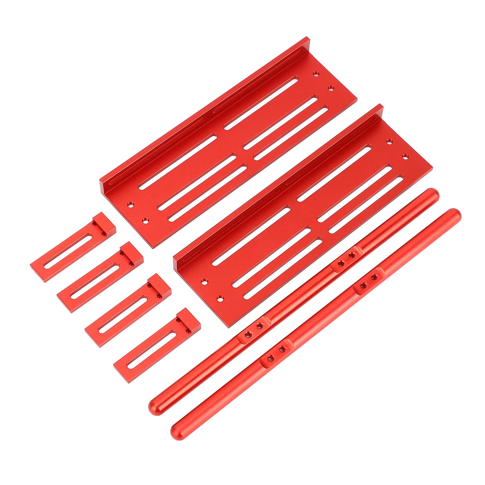 CHEOTIME 1/10 RC Crawler Pedal Side Boards,2PCS Steps Plate Rock Sliders Running Boards Foot Plate for for SCX10 1/8 1/10 Crawler Chassis Parts (Red) - Image 4