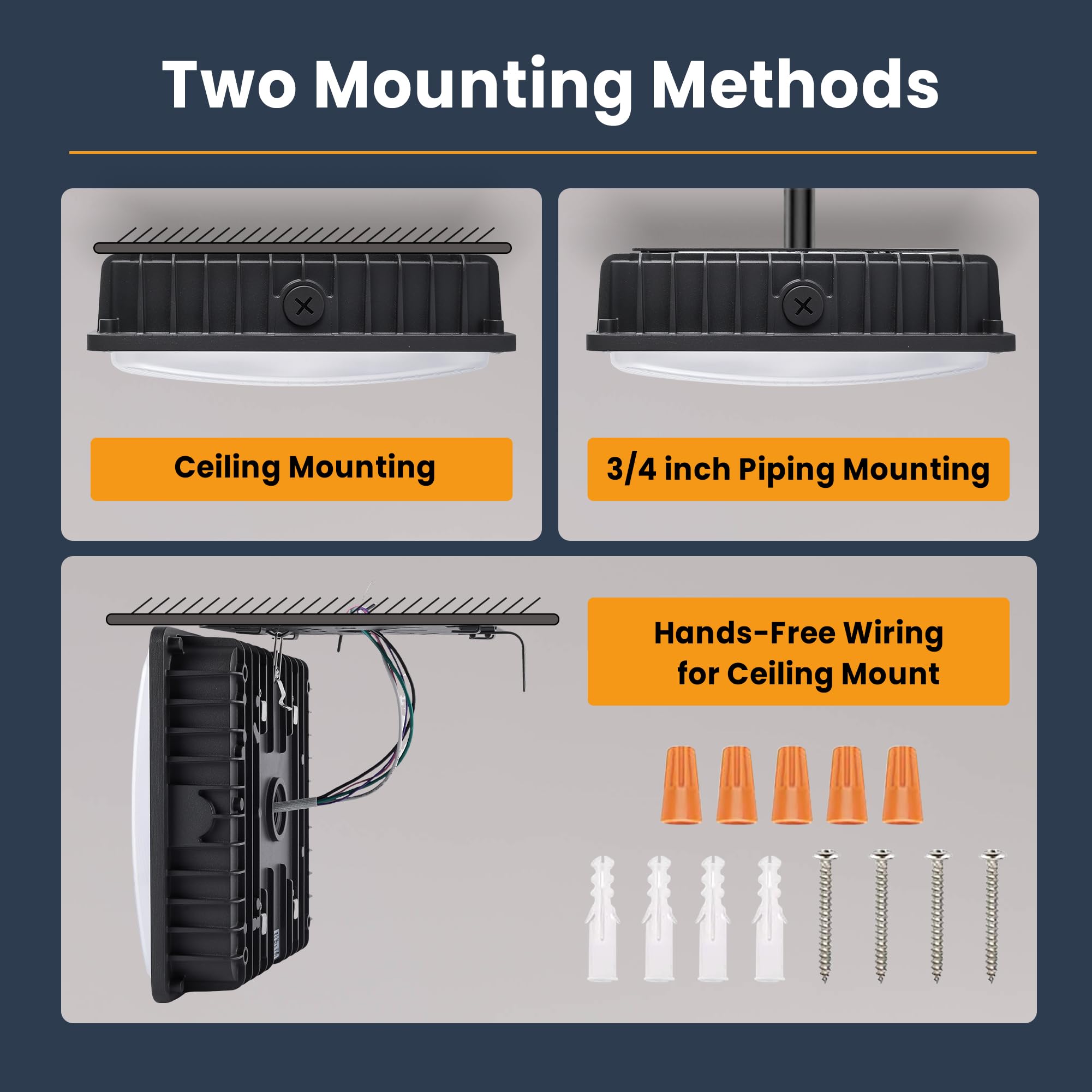 70W LED Canopy Lights 4Pack 30 45 60 70W Selectable 3CCT 3000 4000 5000K Commercial LED Canopy Lights — view 6