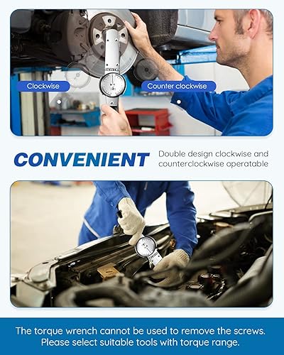 Miniatura 4 de NEWTRY Llave dinamométrica de dial, llave dinamométrica indicadora de dial de 0.3-3N.m con juego de enchufes (0.157-0.551 in), medidor de par de