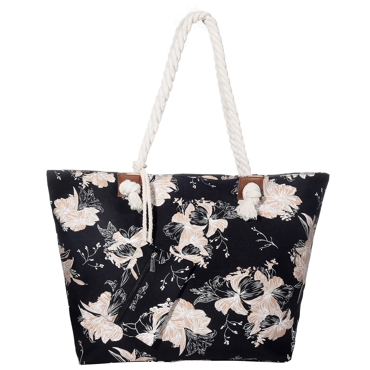 MASADA Badetasche XXL Familie Strandtasche Damen Beach bag groß mit Reißverschluss - Art Nouveau