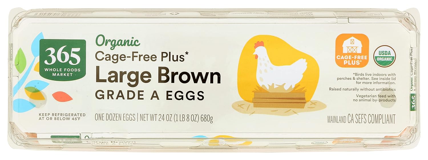 365 by Whole Foods Market, Eggs Brown Large Grade A Organic, 12 Count