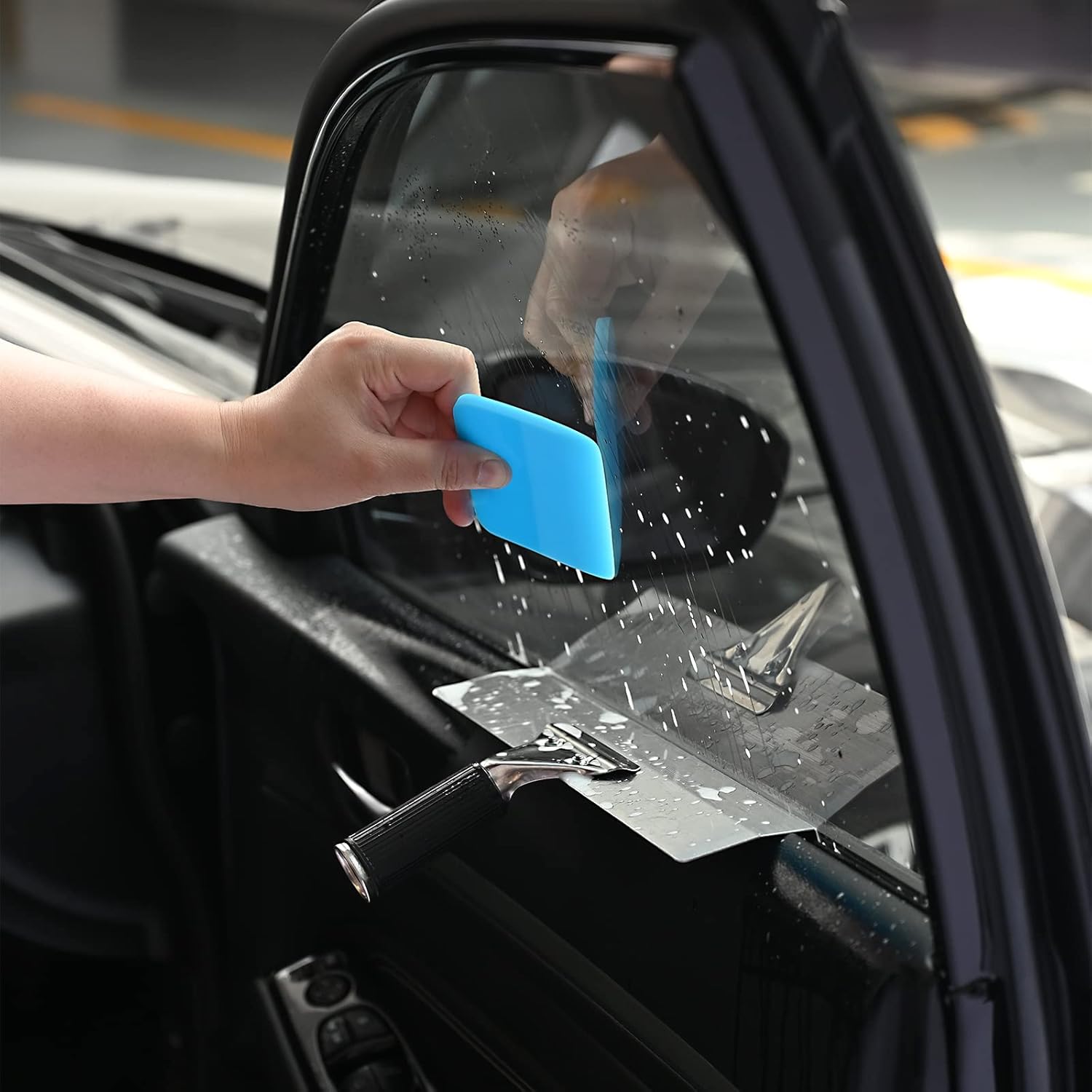 EHDIS Window Tinting Tool Speed Loader Tint Film Install Tool Top and Bottom Loading of Film Speed Loader Handled Squeegee for Car Wrapping,Vinyl Wrap Installation