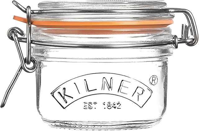 Kilner Clip Top Round Storage Jar, 0.125 Litre