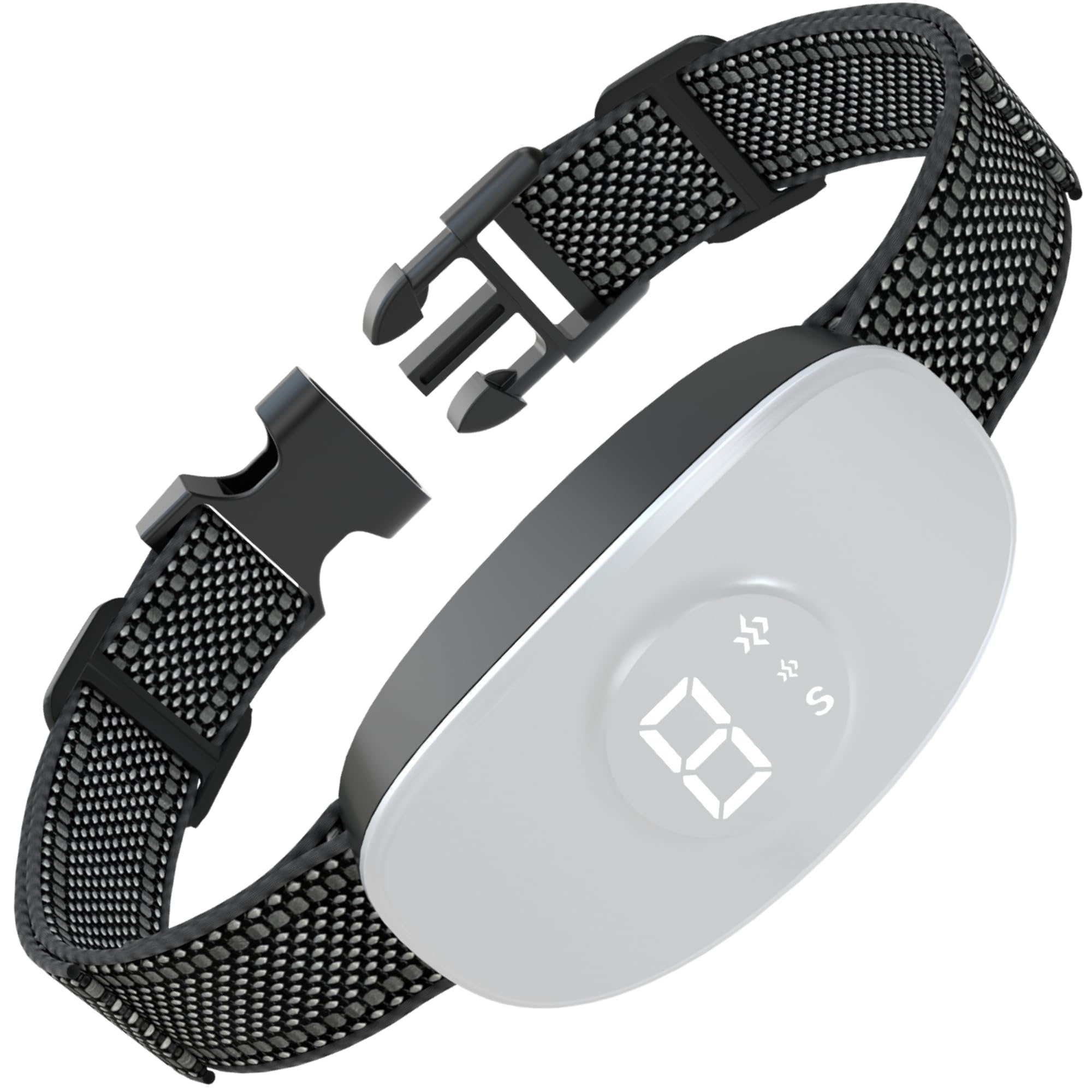 Meloive Collar Antiladridos para Perros, Collar Vibración con 8 Niveles de Sensibilidad Ajustables, 4 Modos de Vibración/Fuerte Vibración/Sonido, Resistencia al Agua y Recargable, Blanco