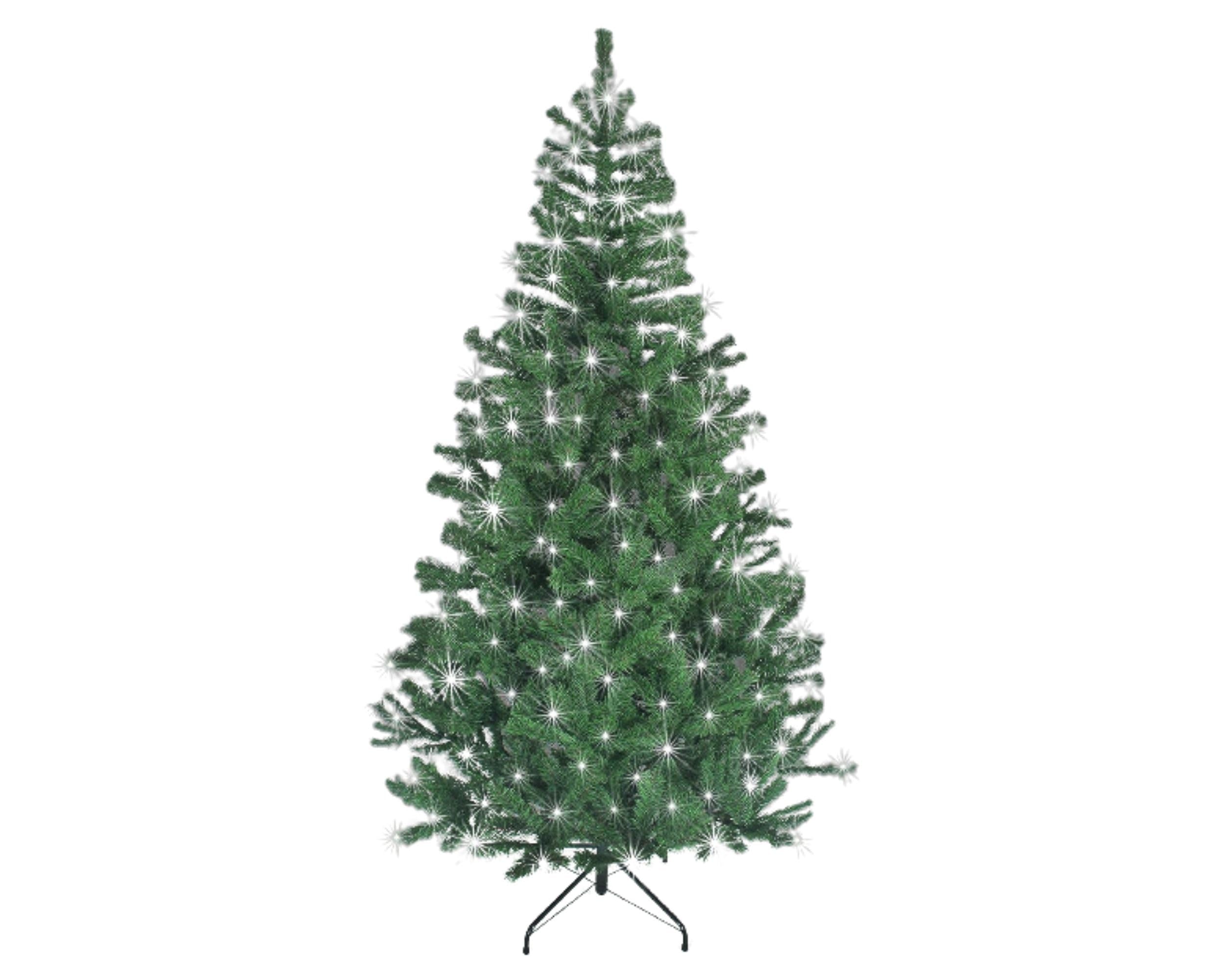 12ft/360cm Prelite Künstlichen Weihnachtsbaum Alaskan Pine Grün 2800 Spitzen Xmas Home Dekorationen 3.6m, 640 Weiße LEDs Metallständer