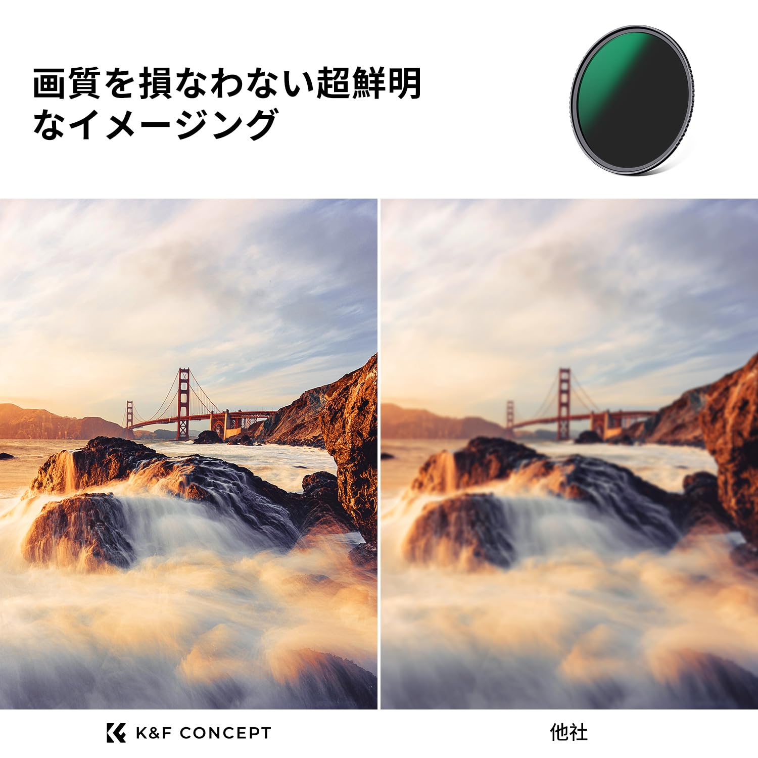 Amazon | K&F CONCEPT 58mm NDフィルターセット ND8+ND64+ND1000 減