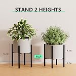 Stand d'usine en métal réglable extérieur & Intérieur Convient pour 8-14 pouces Pot de plante Stand Mid Century Modern Planter Pot Holder Corner Plant Stands 2 Boîtes