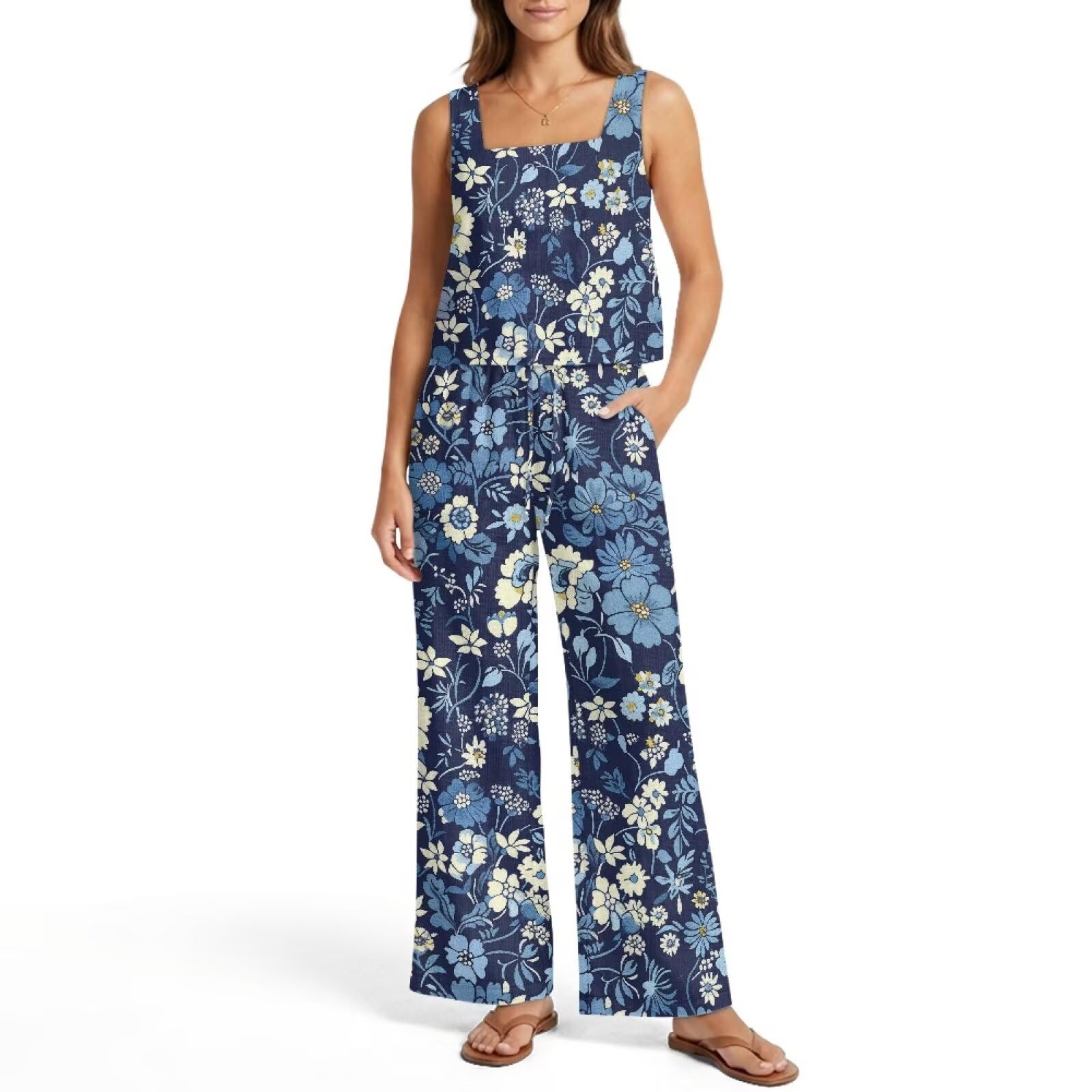 Xoenoiee Zweiteiliges Set für Damen, Sommer-Outfits, Lounge-Sets, Strandurlaub-Kleidung, Flughafen-Reisen, passende Outfits