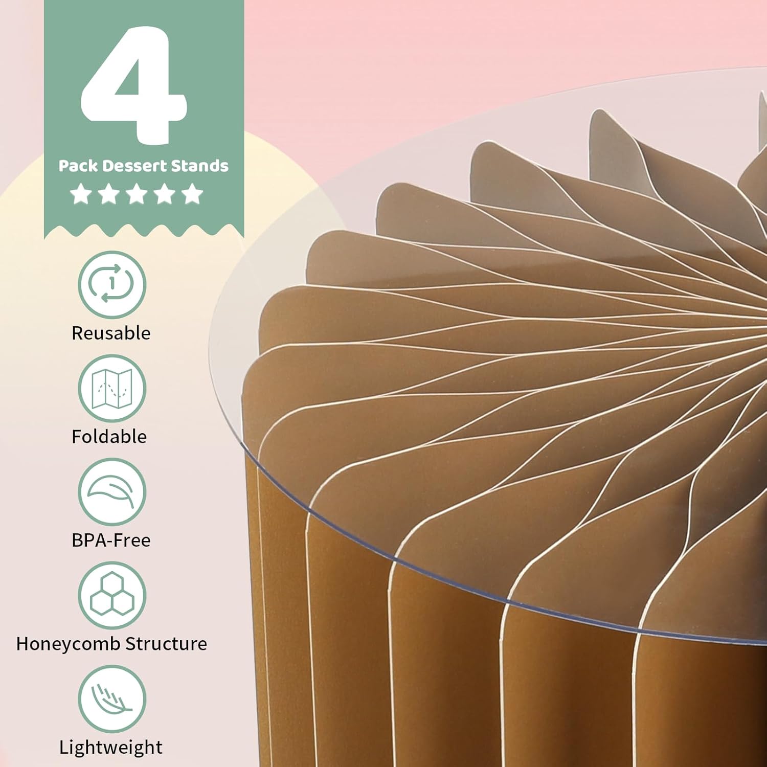 Buffet Risers Food Risers for Buffet Table Acrylic Risers Display Stands Tall Cake Stands Cylinder Stands for Party Pedestal Cake Stand Dessert Table Display Set Cupcake Stands Cupcake Display