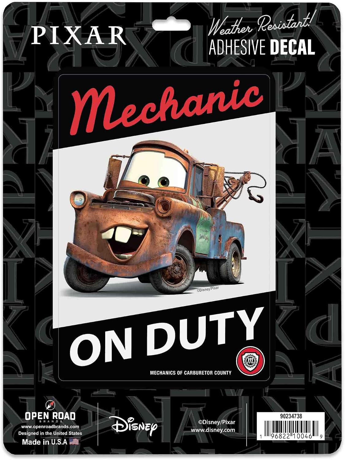 Disney Pixar Cars Brands Adhesive Vinyl Decals - Vintage Set of Cars Stickers for Car or Truck, 1 Pack (11 Count)