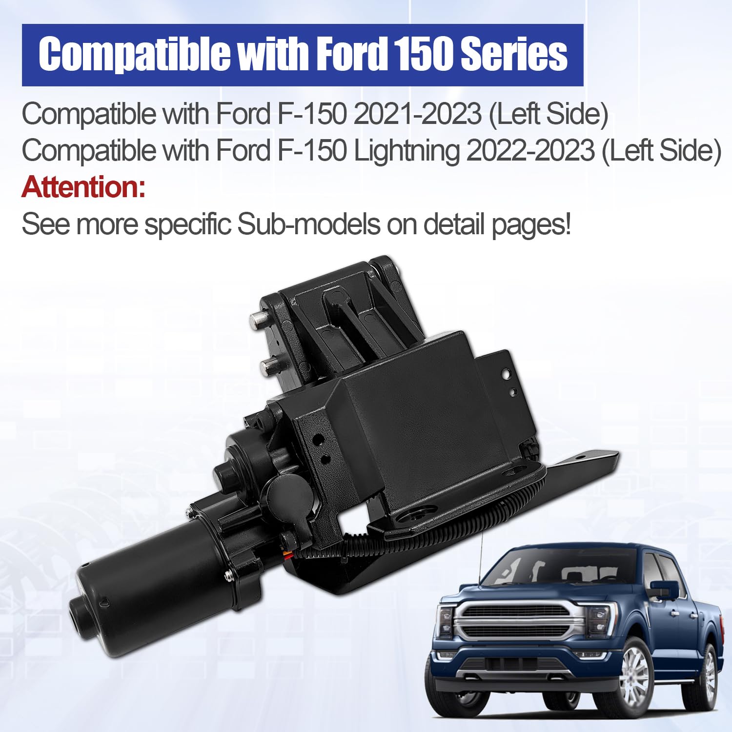 Driver Side Power Running Board Motor Compatible with Ford F150 20212022 2023, Fits for F150 Lightning 2022 2023 Replaces ML3Z16A507A ML3Z-16A507-C