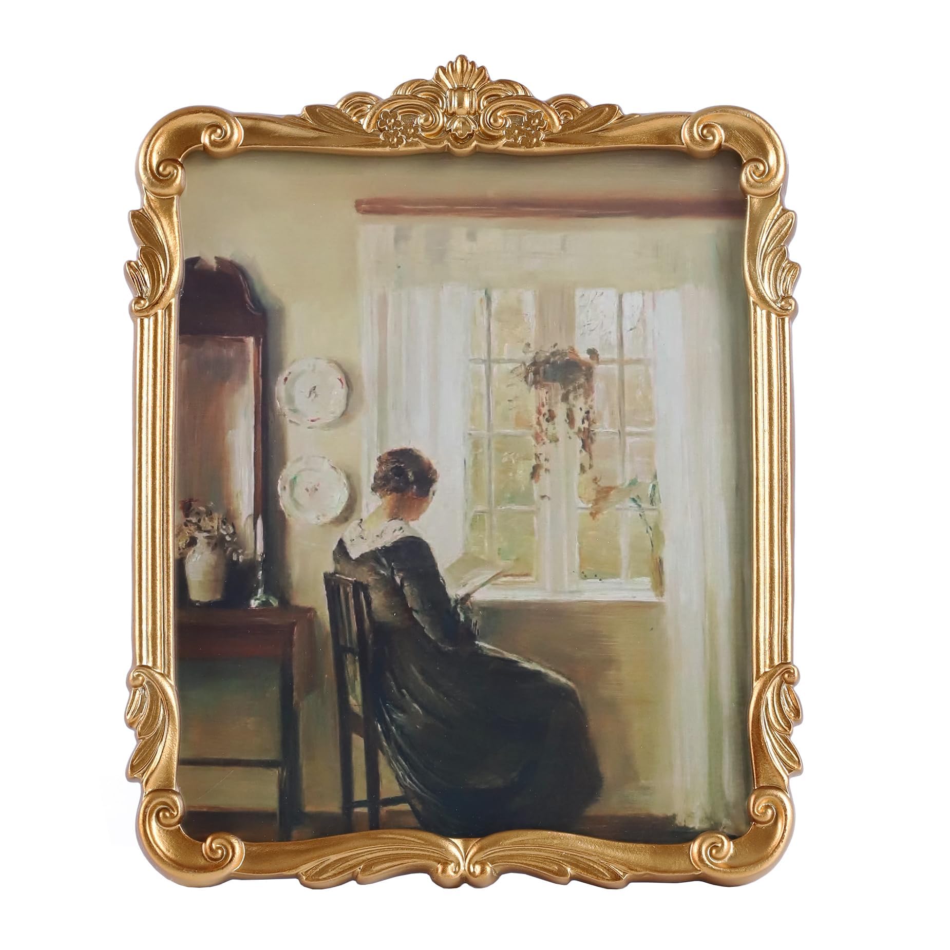Vintage Picure Frames 8x10 Antique Victorian Gold Bronze Picture Frames for Tabletop and Wall Mount Ornate Retro Home Decor Gallery Wall Art(8x10 inch)