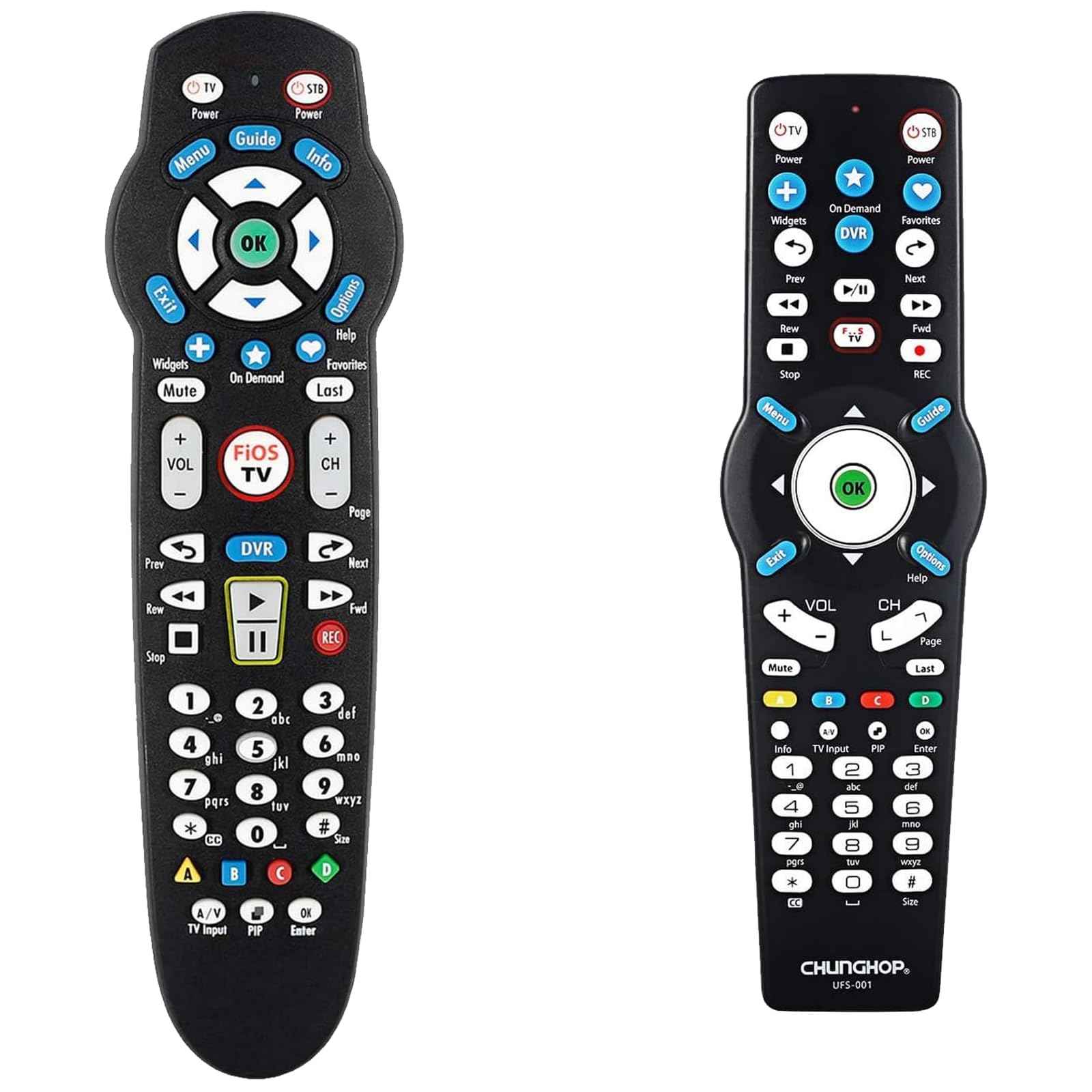 CHUNGHOP New Replaced Remote Control for Verizon FiOS 2-Device Version Ver 2/3/4/5 RC2655007/01 Work with FiOS Systems Replacement Remote Controller
