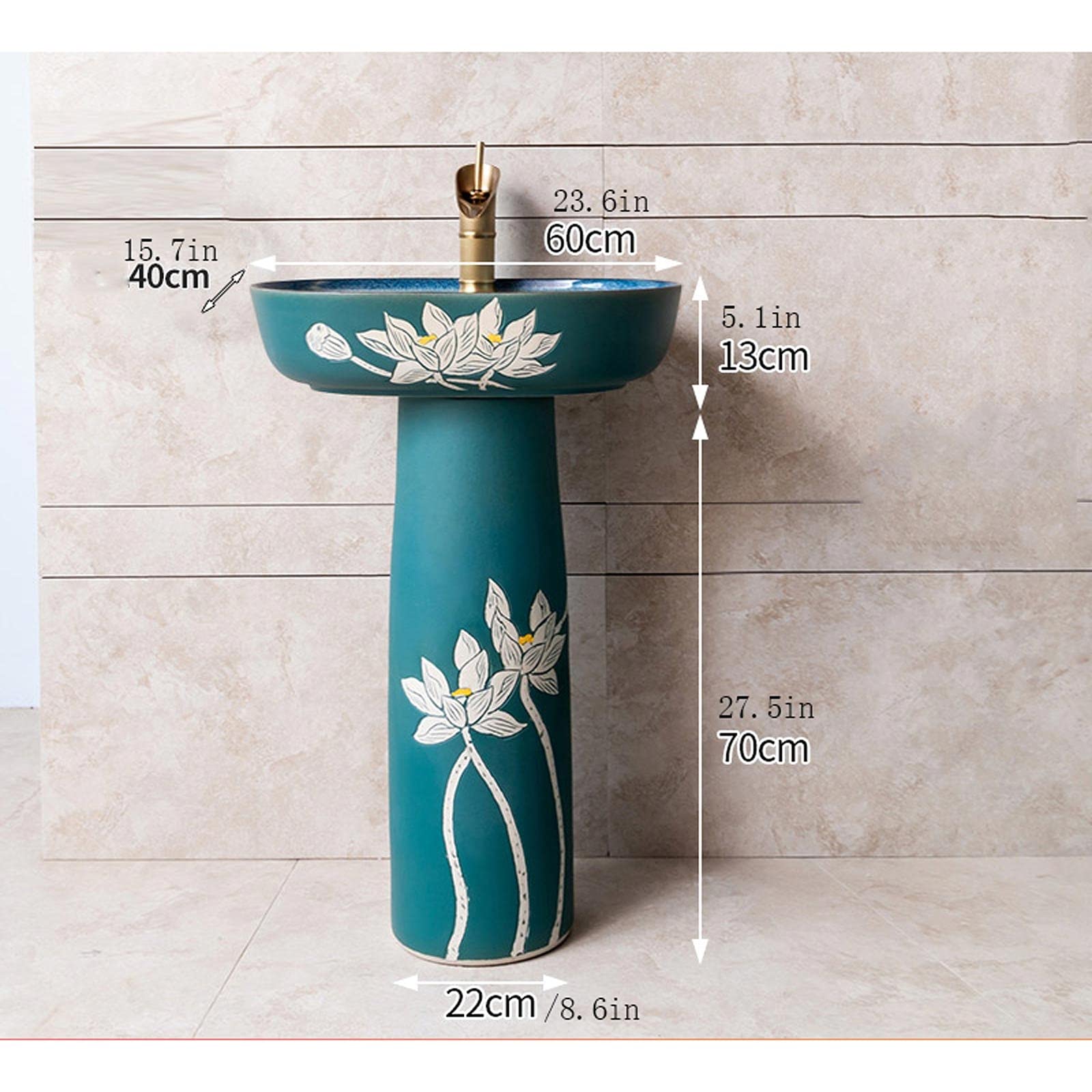 Umywalka Nablatowa Umywalka Nablatowa Umywalka Łazienkowa Na Postumencie, Luksusowa Ceramiczna Umywalka Łazienkowa Nablatowa Umywalka Artystyczna, Zielona Umywalka Łazienkowa Ceramiczna Mała Umywalka