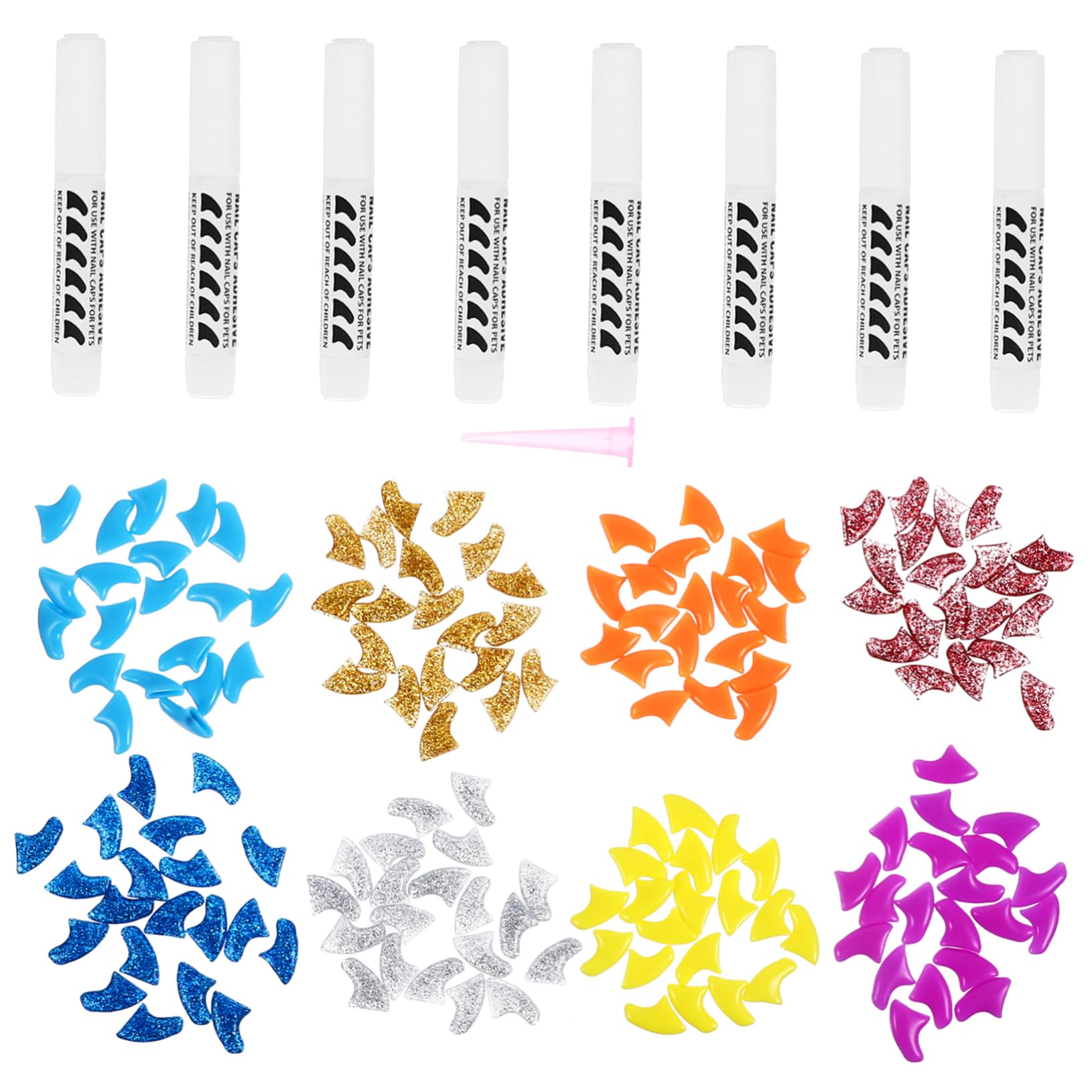 Kisangel Lot de 480 Griffes pour Animaux De Compagnie Pattes pour Chats Griffes De Chat Pattes De Griffes pour Chatons Pointes D'Ongles pour Chat Enveloppes D'Ongles pour Chaton