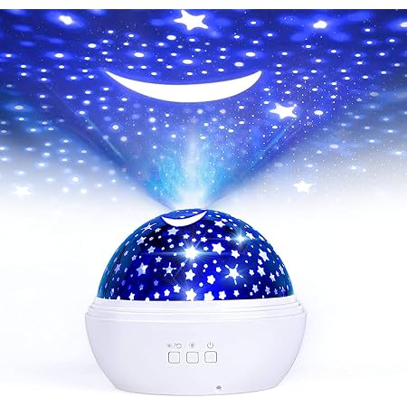 Luce Notturna Per Bambini A Forma Di Razzo, Proiettore 8 Motivi, 4 Colori, Rotazione 360°, Con 8 Ninne Nanne E Telecomando, Ricaricabile USB, Regalo Per Neonati - 3