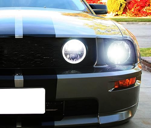 Miniatura 6 de iJDMTOY Reemplazo de lámpara antiniebla de conducción de alta potencia de 30 W, estilo de carreras de rally de carreras, con anillo de halo LED,