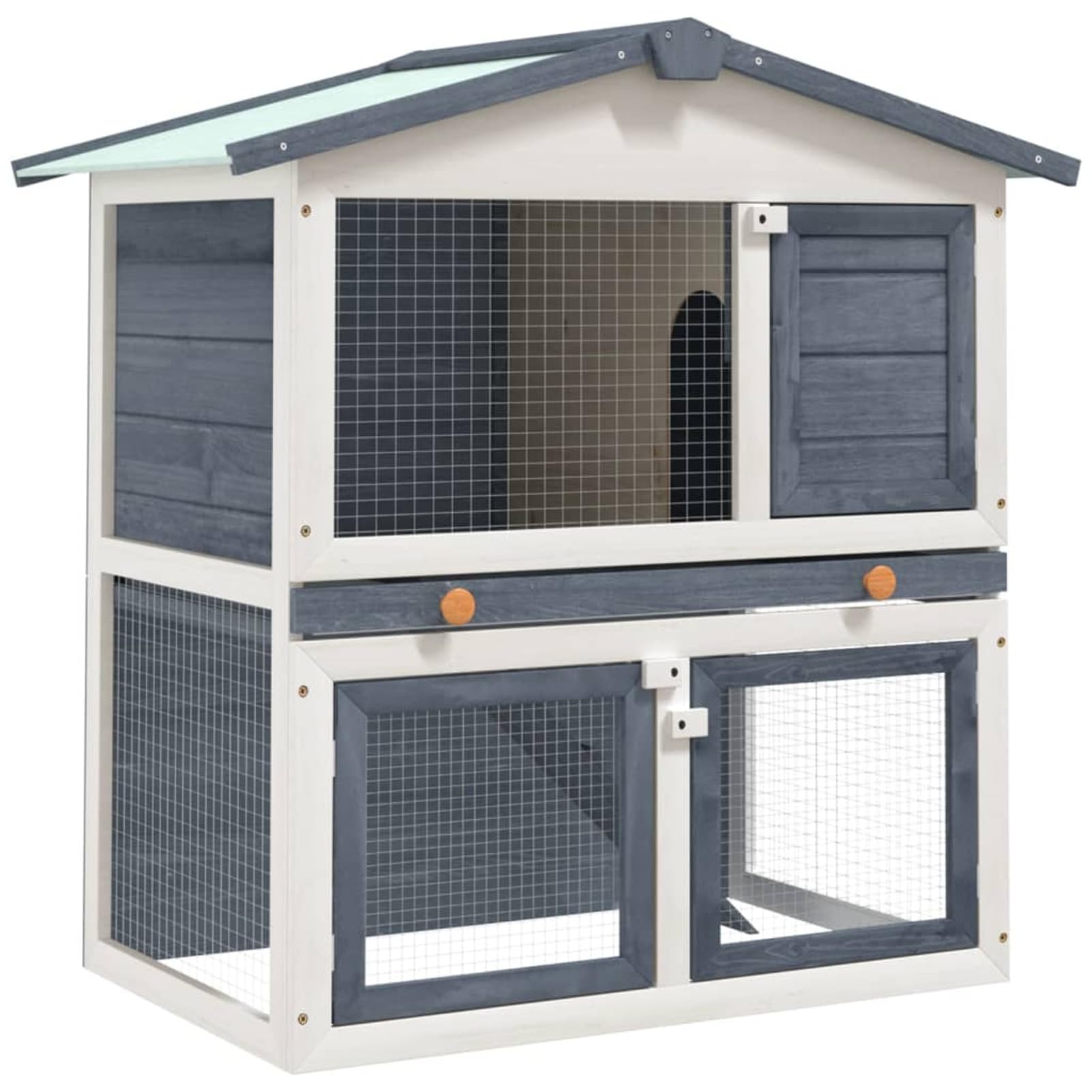 ARKEM Recinto da esterno Conigliera in filo metallico Include cancello Recinto per piccoli animali Recinto per porcellini d'India Gabbia per piccoli animali Box Per uso interno - esterno,Conigliera pe