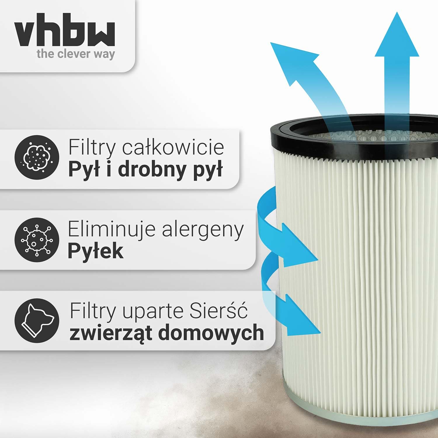 vhbw 10x filtr kartridżowy do odkurzaczy takich jak Kärcher 6.907-038.0