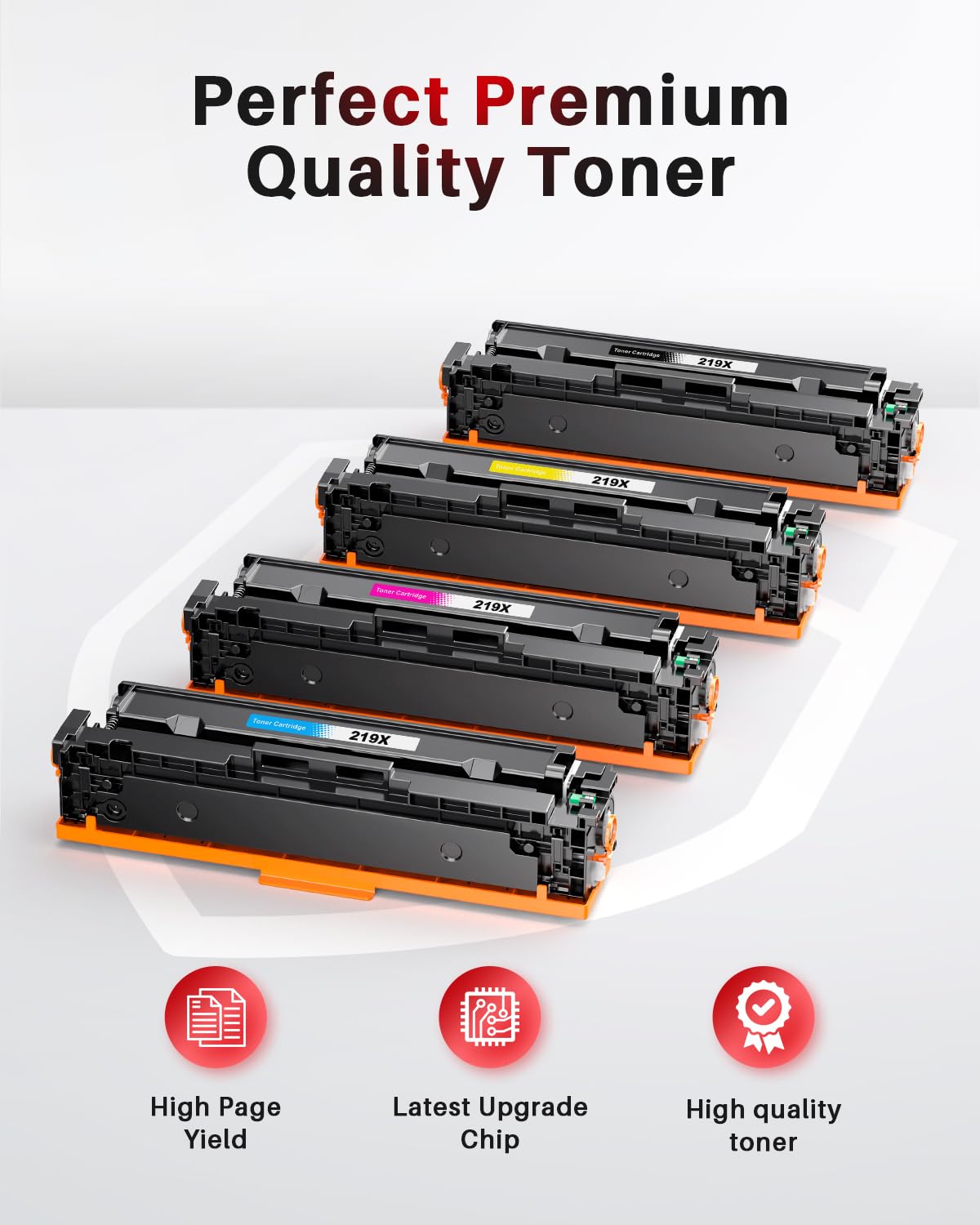Halloya 219X con Chip Compatibile per HP 219X 219A per HP Color LaserJet Pro MFP 3302fdw 3302fdwg 3302sdw 3302sdwg 3302fdn 3302fdng 3202dw 3202dn W2190X W2190A (Nero Ciano Giallo Magenta, 4-Pack)