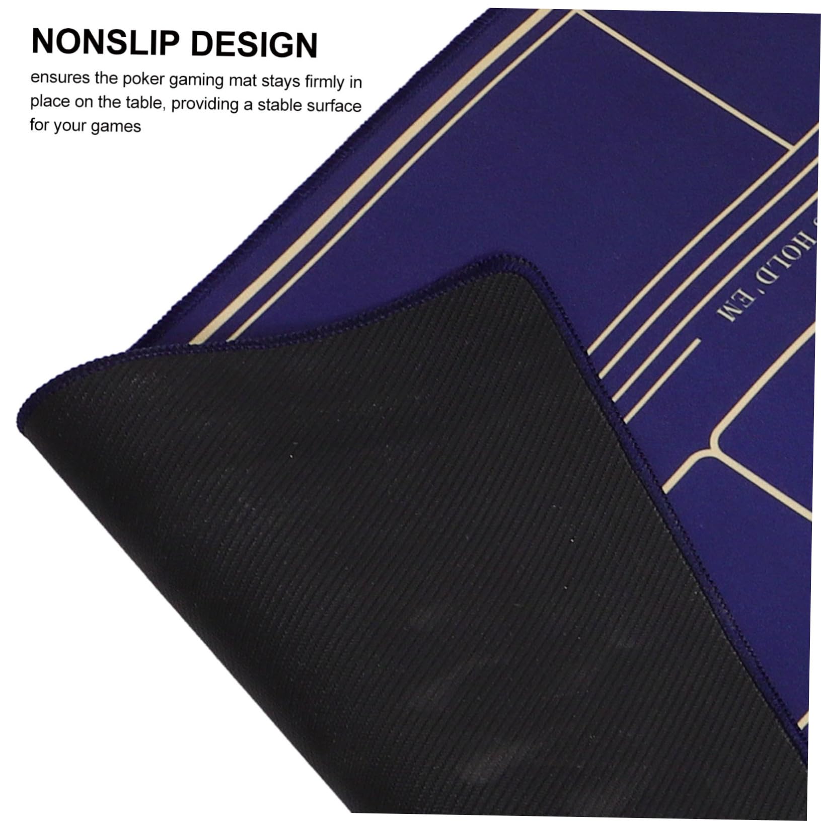BESPORTBLE Tapete para Mesa de Póquer Azul de Resina y Goma Antideslizante, Fácil de Limpiar, Multipropósito para Entretenimiento en Casa y Fiestas Nocturnas