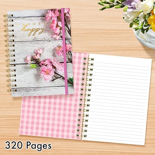 Miniatura 6 de Designer Greetings, Designer Papers - Diario de tapa flexible con banda elástica, diseño rústico de flores florecientes, 320 páginas (6 x 8.25