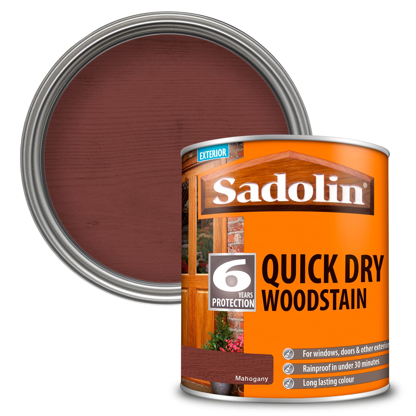 Sadolin Quick Drying Woodstain 1 litre Std Colour Mahogany Amazon.co.uk DIY & Tools