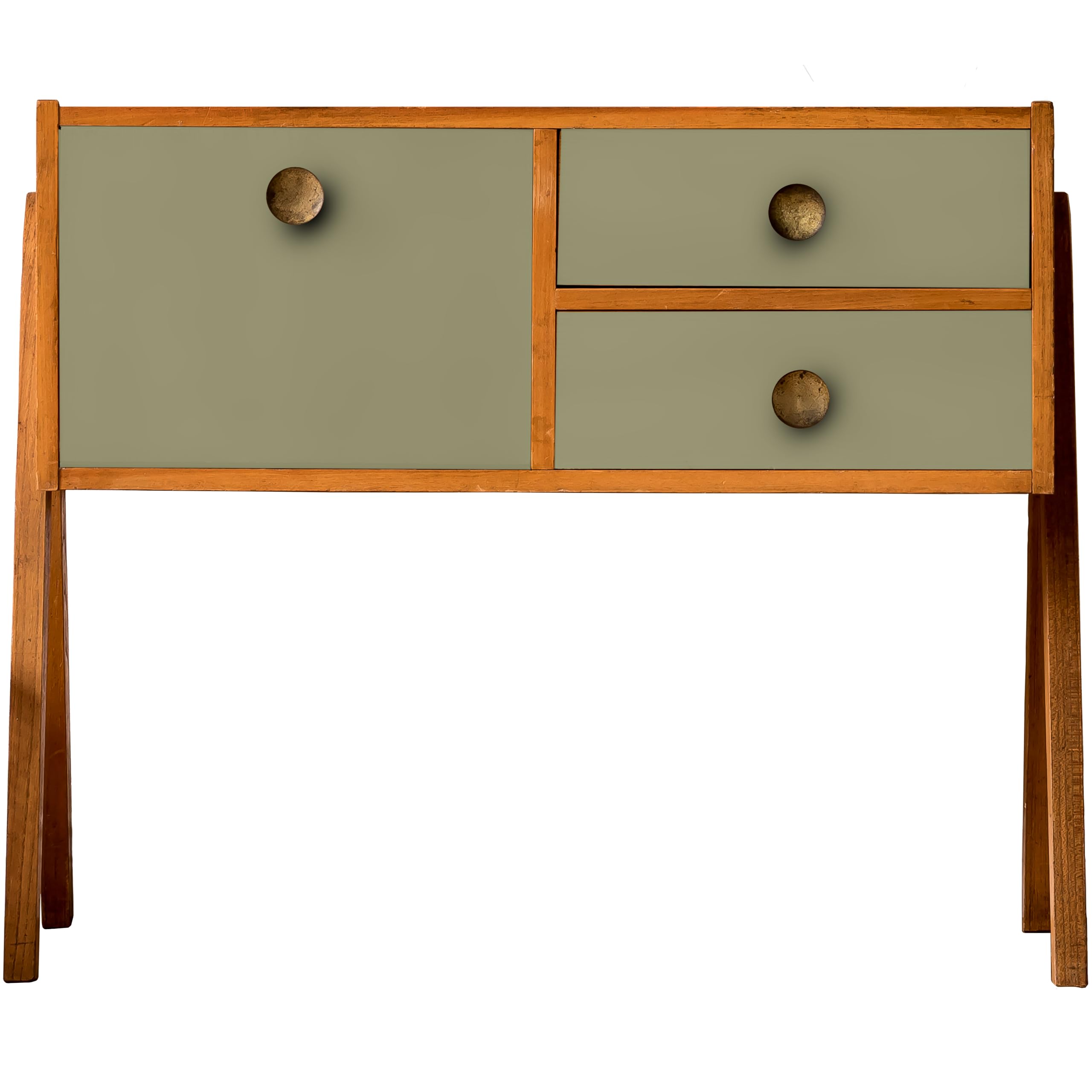 Bianco Forte - Verde Oliva - (1L) Pintura a la Tiza con Acabado/Protección 2 en 1: Chalk Paint Súper Resistente para Muebles, Paredes y Puertas – Secado Rápido, Interior/Exterior, Mate