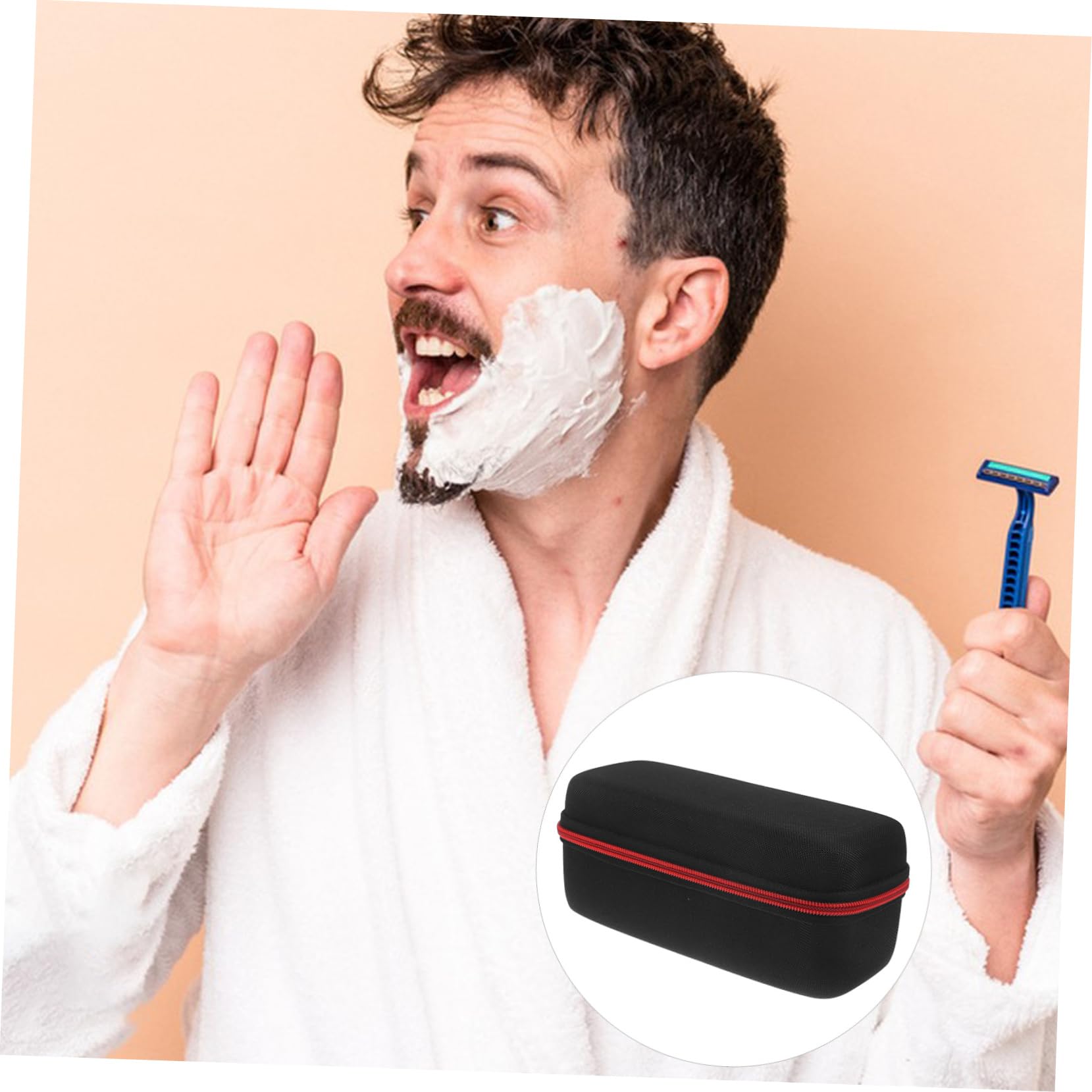 Beavorty Portable Razor Carrying Case Sturdy Safety Razor Storage Box for Travel Convenient Shaving Kit Organizer for Business Trips and Outdoor Use