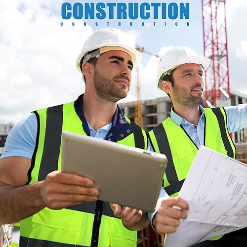 Miniatura 7 de Leumoi Paquete de 30 chalecos de seguridad reflectantes con bolsillos y cremallera de alta visibilidad para mujeres y hombres para el trabajo