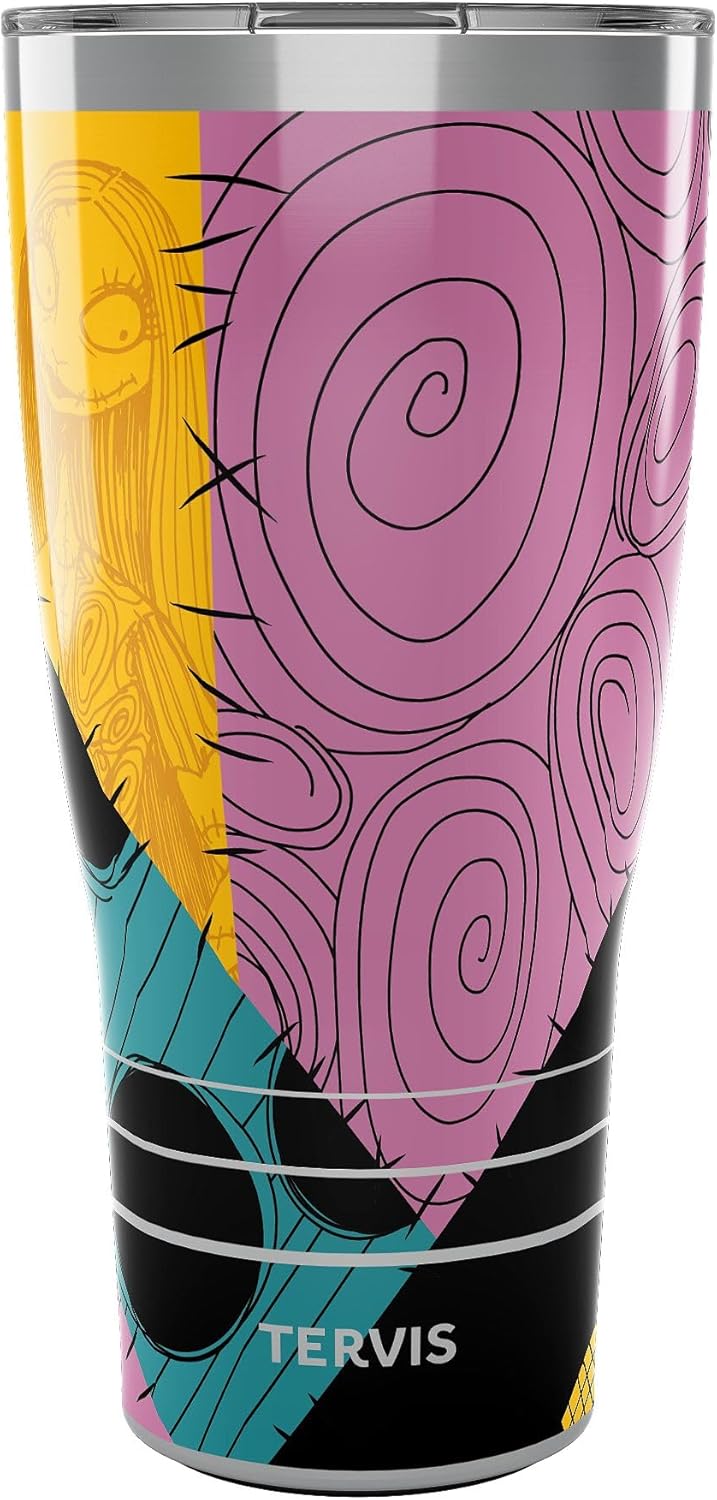 Tervis Traveler Disney Nightmare Before Christmas Sally Swirls Triple Walled Insulated Tumbler Travel Cup Keeps Drinks Cold & Hot, 30oz, Stainless Steele