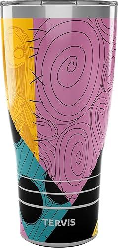 Miniatura 1 de Tervis Traveler - Vaso aislado de triple pared de Disney Nightmare Before Christmas Sally Swirls mantiene las bebidas frías y calientes, 30 onzas,
