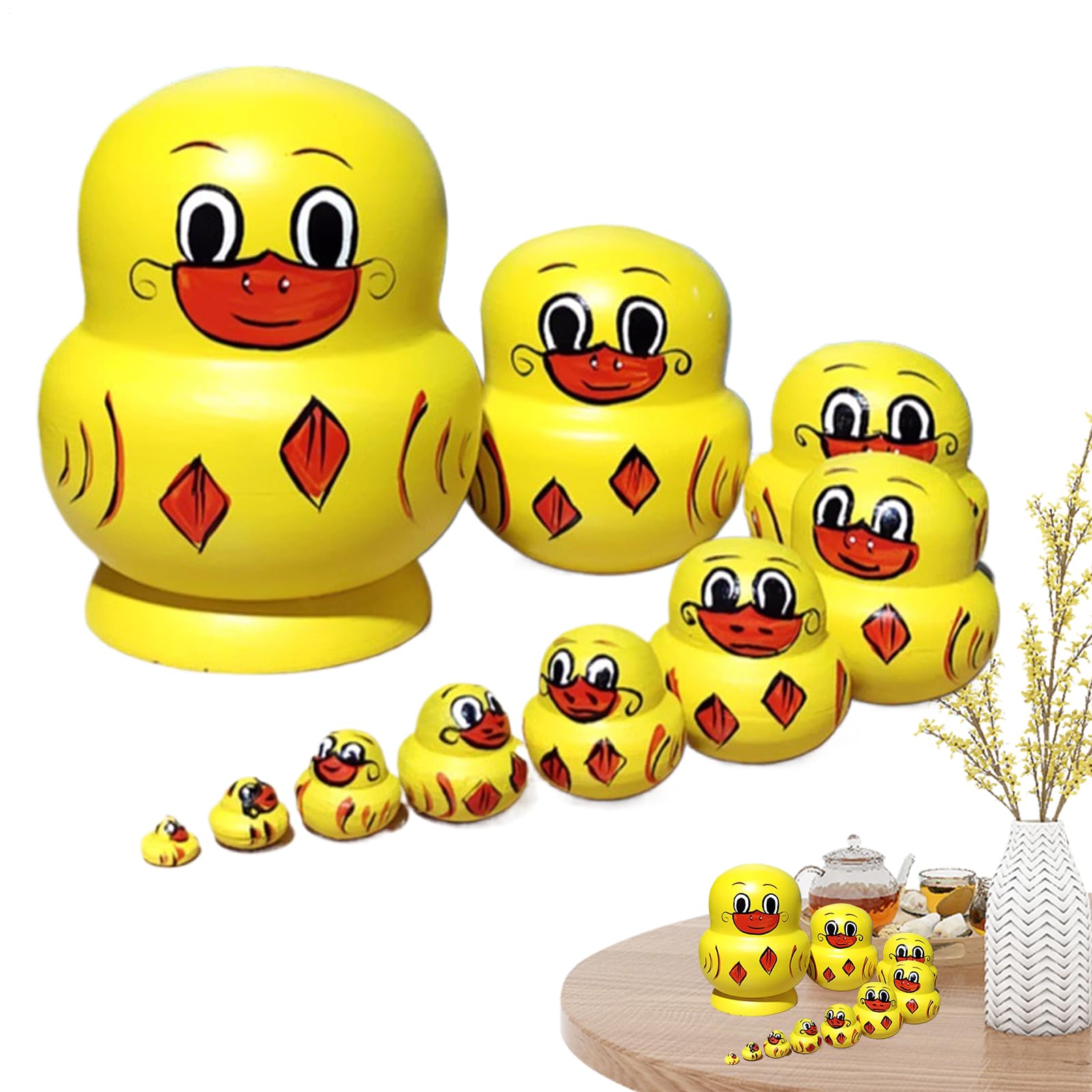 Generisch Russische Puppen Tierfiguren Holzskulptur