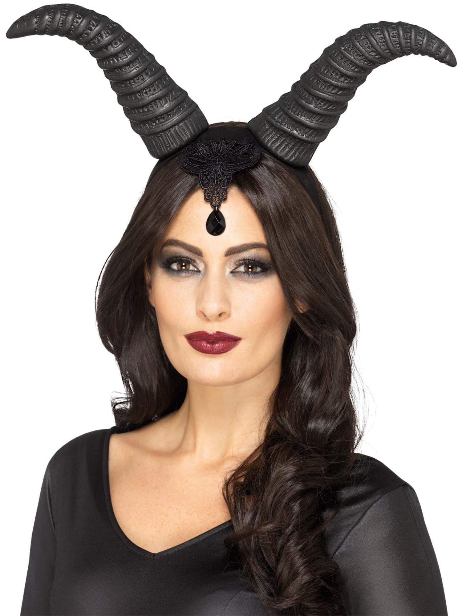 Halloween Demonic Queen Horns Headband