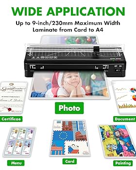 Laminator A3 Laminator Machine, 70S Ultra-Fast Preheat, Quick